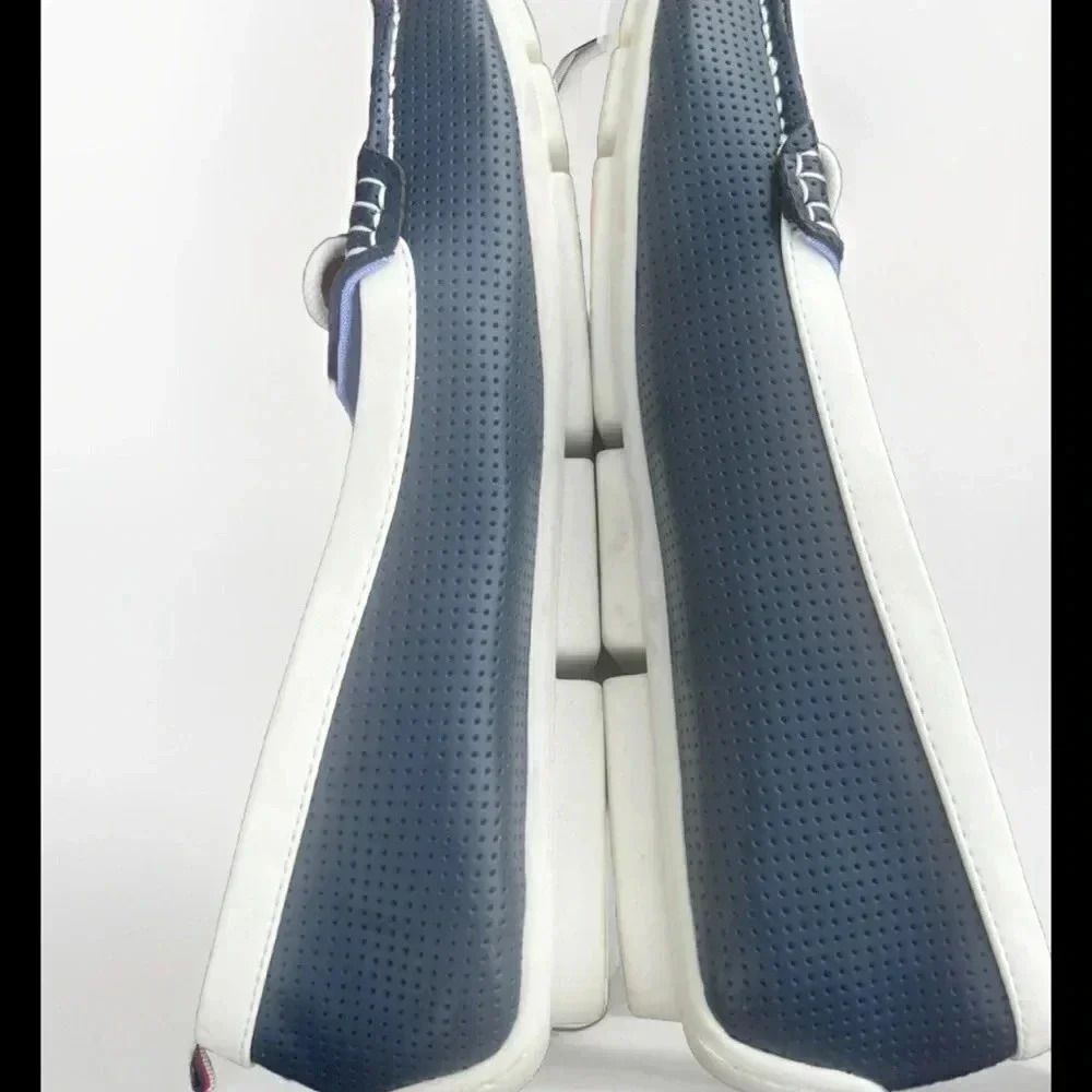 Tommy Hilfiger Womens TWHarisen 2-C Blue Perforated Driving Flats Size 8.5 - Picture 8 of 8